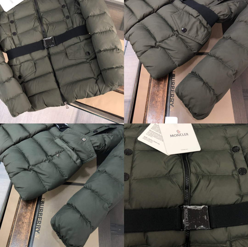 Moncler G20912A Women's Short Down Green 88636