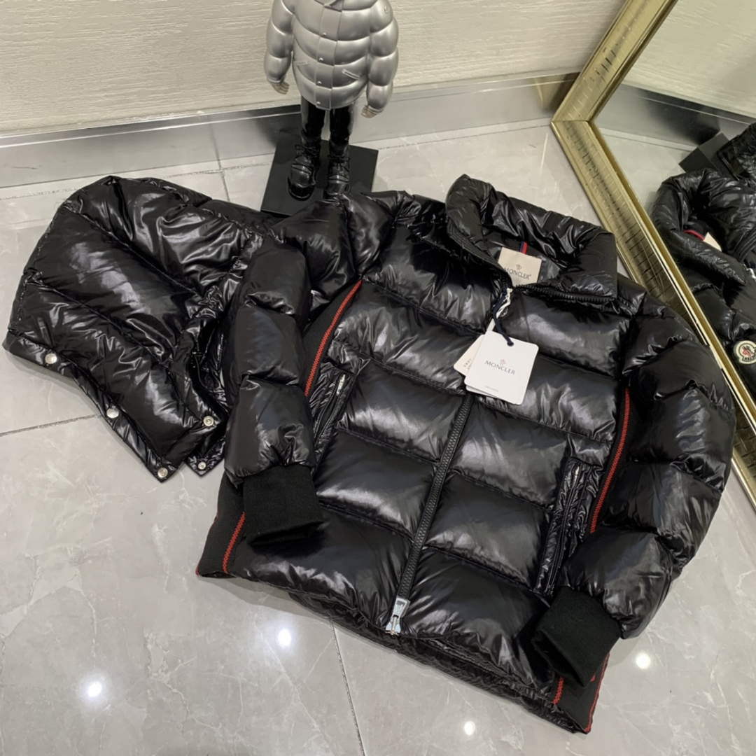 Moncler H20911A Women's Men's Lunetiere Short Down Jacket Black 88642