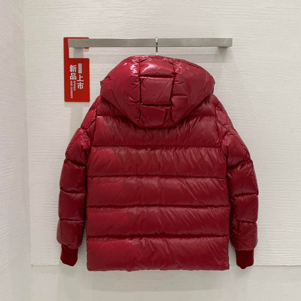 Moncler H20911A Women's Men's Lunetiere Short Down Jacket Red 88643