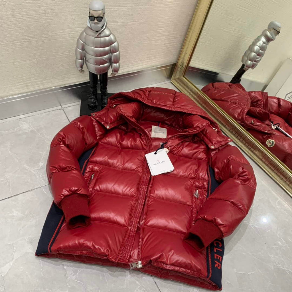 Moncler H20911A Women's Men's Lunetiere Short Down Jacket Red 88643