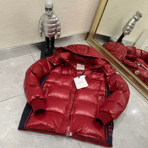Moncler H20911A Women's Men's Lunetiere Short Down Jacket Red 88643 - 0 - View 5