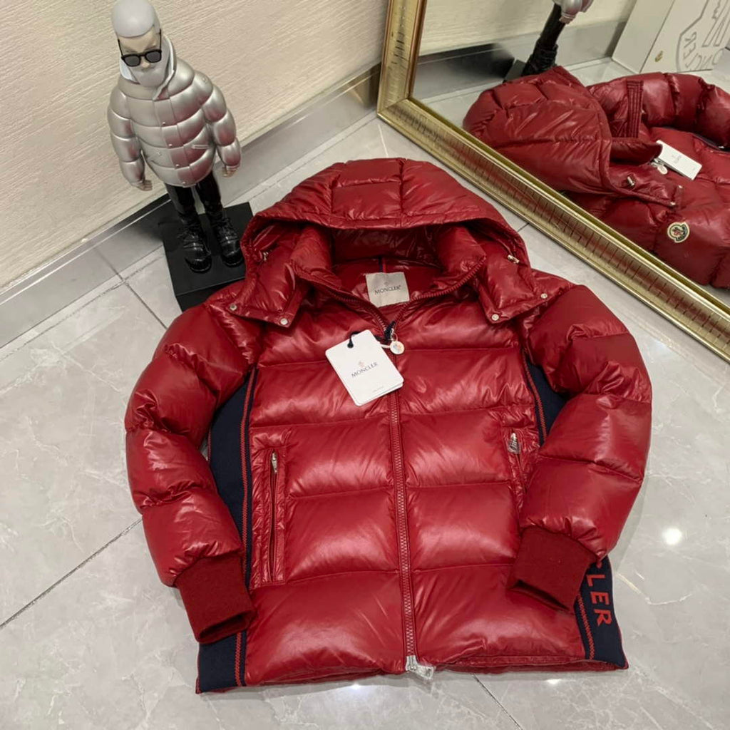Moncler H20911A Women's Men's Lunetiere Short Down Jacket Red 88643
