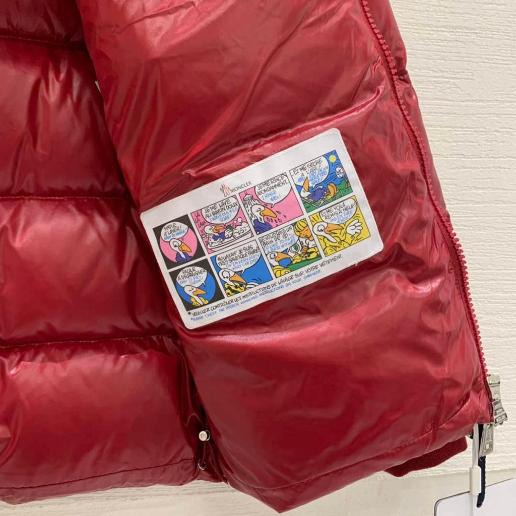 Moncler H20911A Women's Men's Lunetiere Short Down Jacket Red 88643