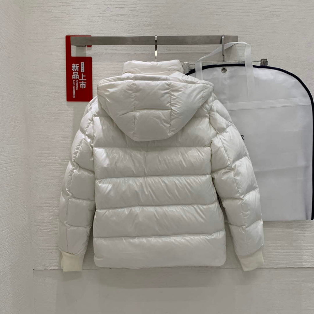 Moncler H20911A Women's Men's Lunetiere Short Down Jacket White 88644