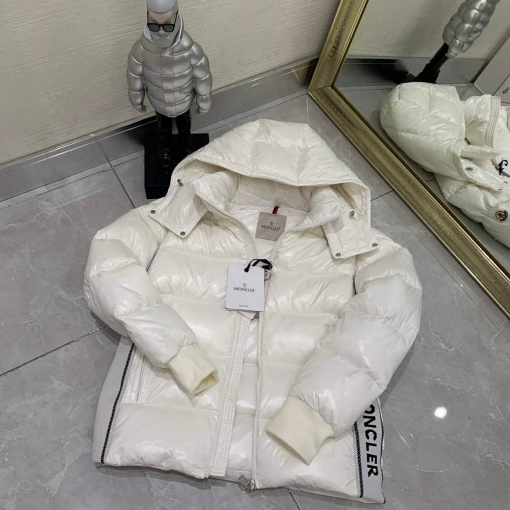 Moncler H20911A Women's Men's Lunetiere Short Down Jacket White 88644
