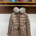 Moncler H20931A Women's Badyf Short Down Jacket Camel 88626 - 1 - View 1