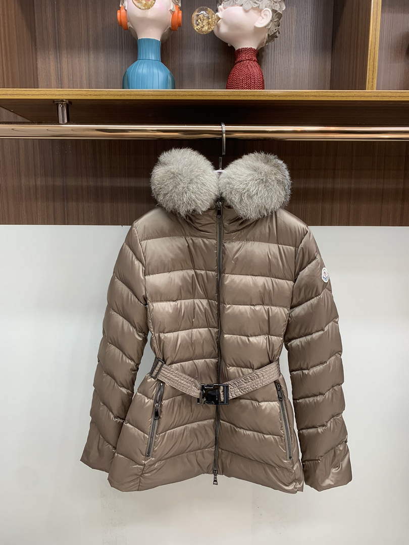 Moncler H20931A Women's Badyf Short Down Jacket Camel 88626