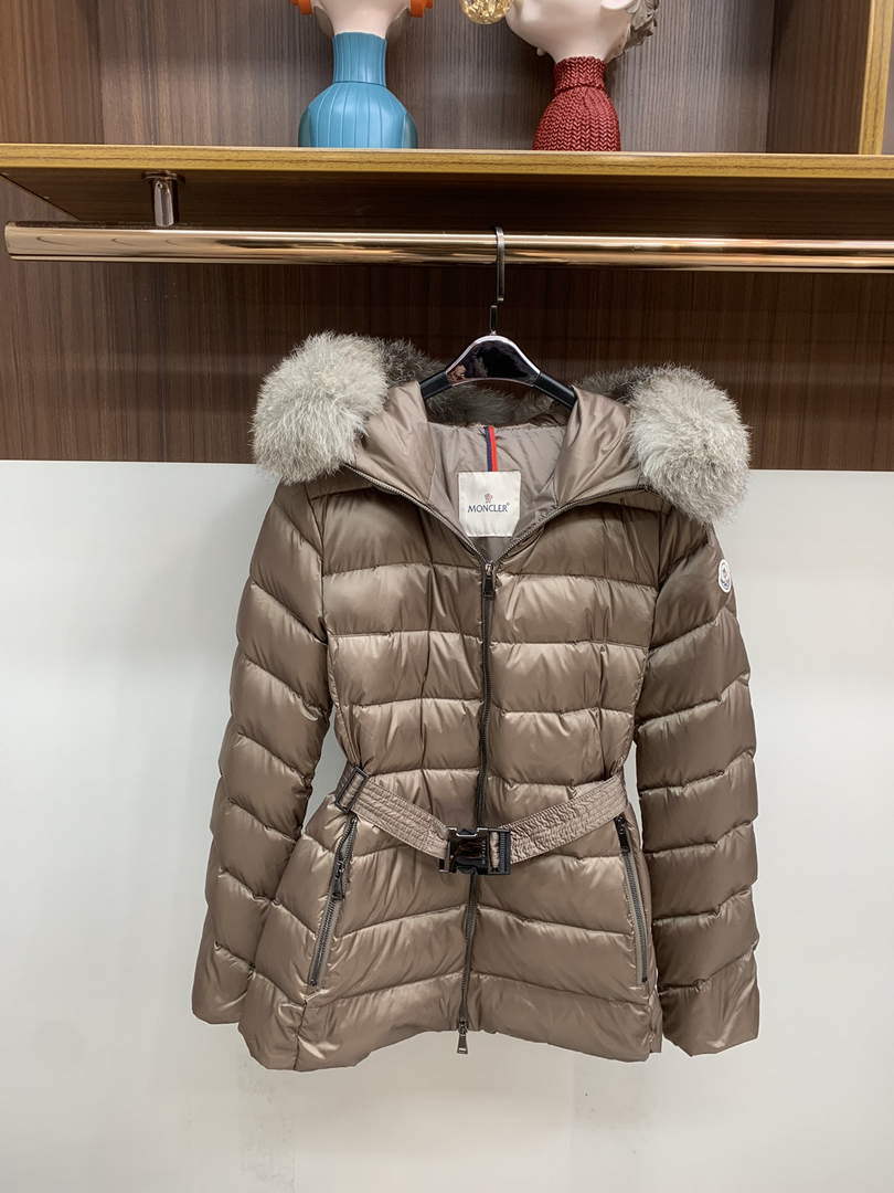 Moncler H20931A Women's Badyf Short Down Jacket Camel 88626