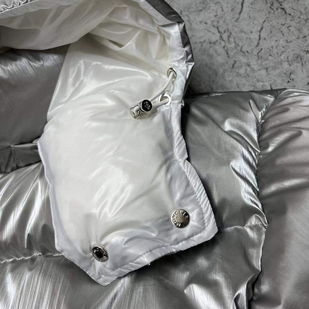Moncler H20931C Women's Gaou Down Jacket Silver 88622