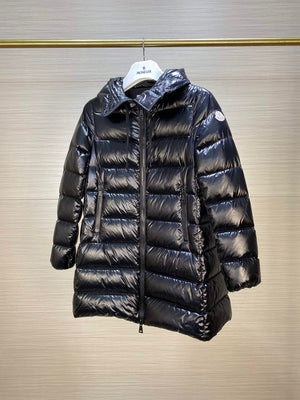 Moncler H20931C Women's Long Down Black 88638 - 1 - View 3