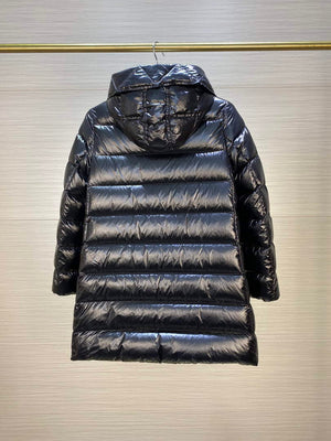 Moncler H20931C Women's Long Down Black 88638 - 1 - View 4