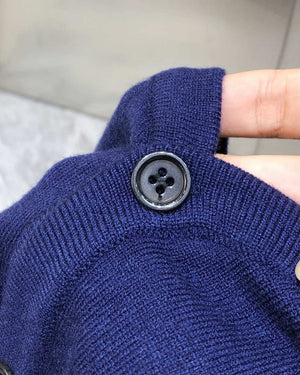 Moncler Men's H10919C00021 Designer Logo Wool Blend Cardigans Sweater M70012 - M - View 6