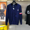 Moncler Men's H10919C00021 Designer Logo Wool Blend Cardigans Sweater M70012 - M - View 1