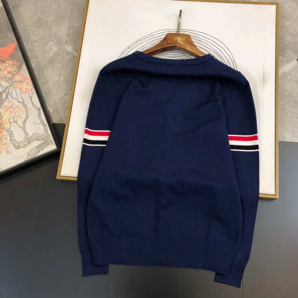 Moncler Men's H10919C00021 Designer Logo Wool Blend Cardigans Sweater M70013