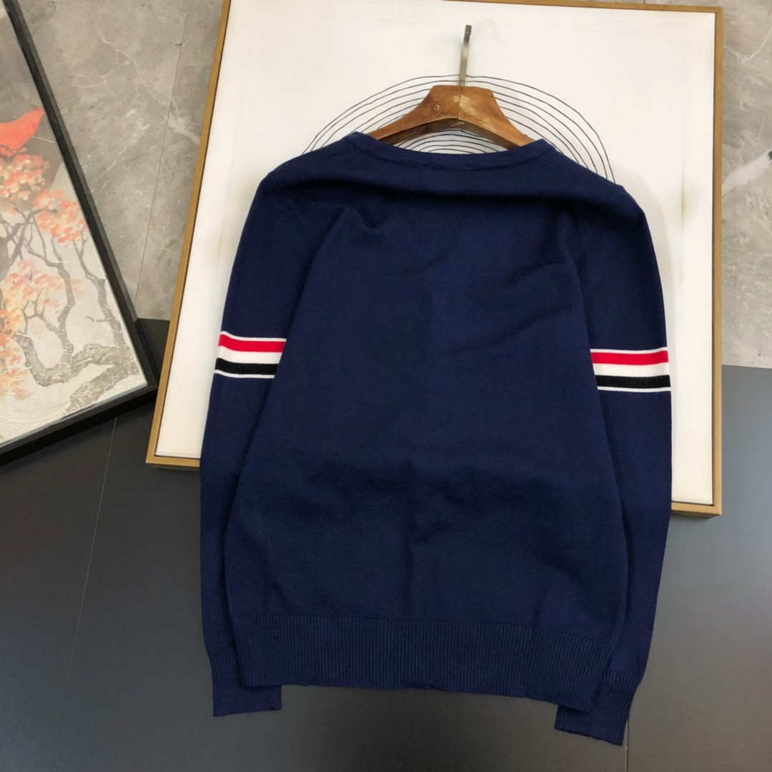 Moncler Men's H10919C00021 Designer Logo Wool Blend Cardigans Sweater M70013