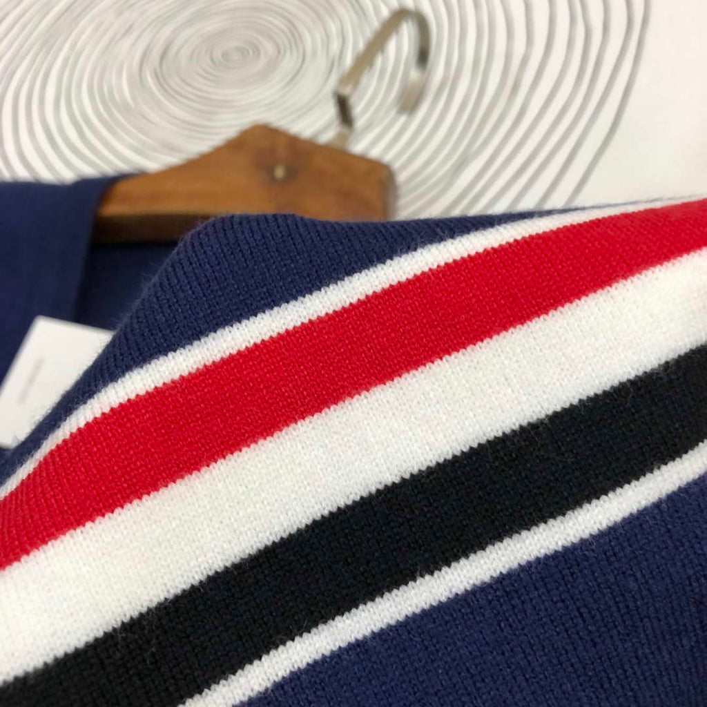 Moncler Men's H10919C00021 Designer Logo Wool Blend Cardigans Sweater M70013