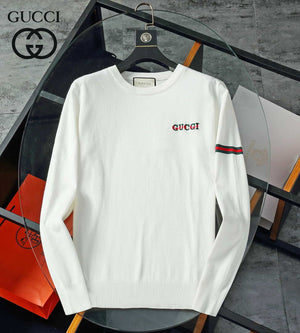 Moncler Men's H10919C00021 Designer Logo Wool Blend Cardigans Sweater M70014 - M / White - View 1