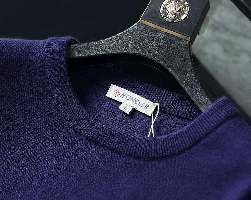 Moncler Men's H10919C00021 Designer Logo Wool Blend Cardigans Sweater M70015