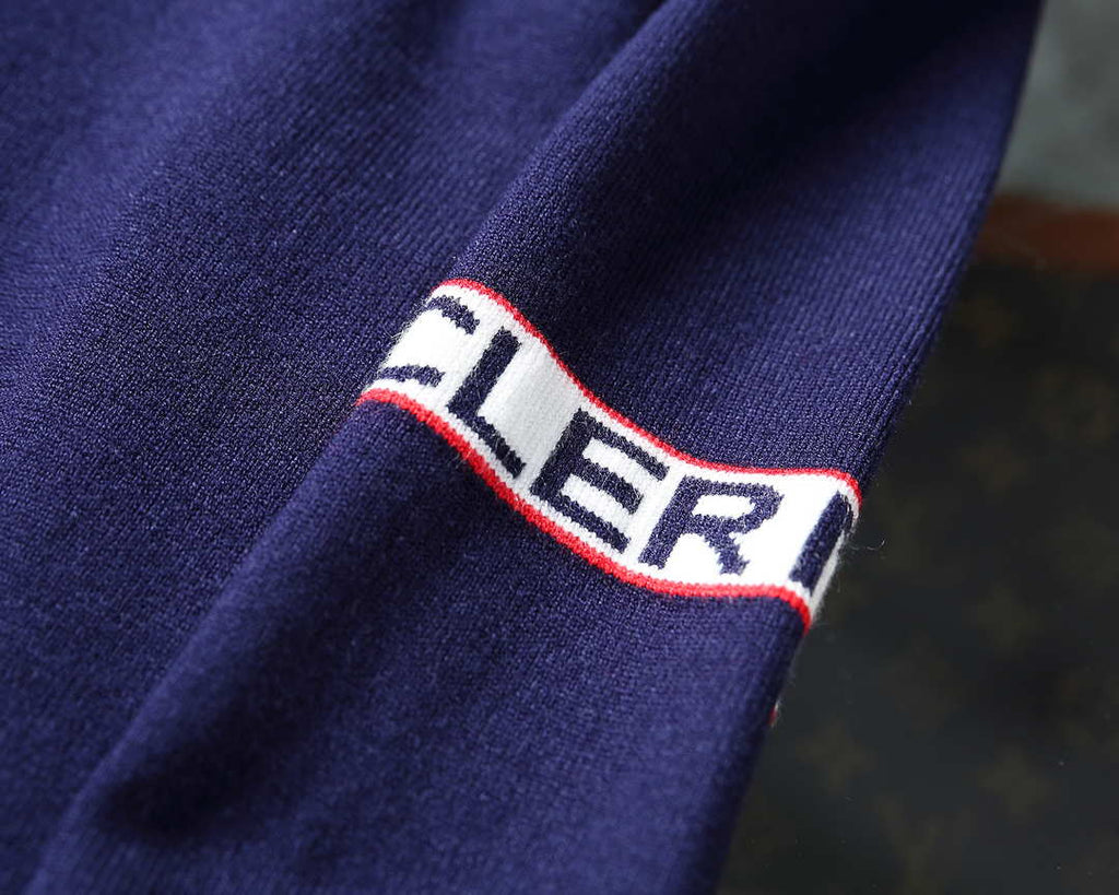 Moncler Men's H10919C00021 Designer Logo Wool Blend Cardigans Sweater M70015