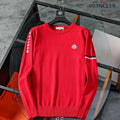 Moncler Men's H10919C00021 Designer Logo Wool Blend Cardigans Sweater M70016 - M / Red - View 1
