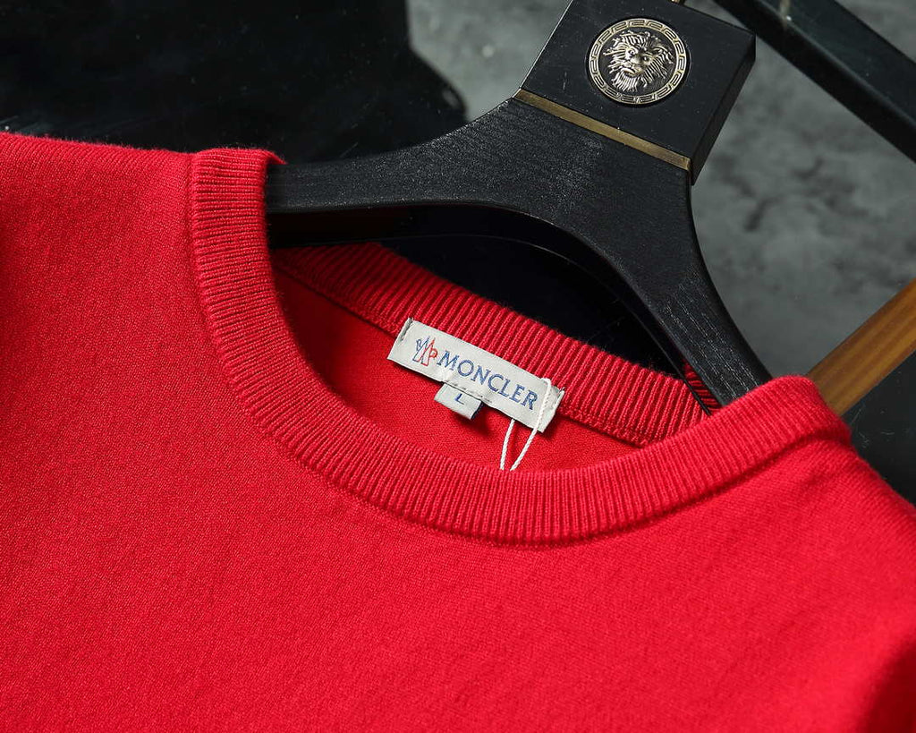 Moncler Men's H10919C00021 Designer Logo Wool Blend Cardigans Sweater M70016
