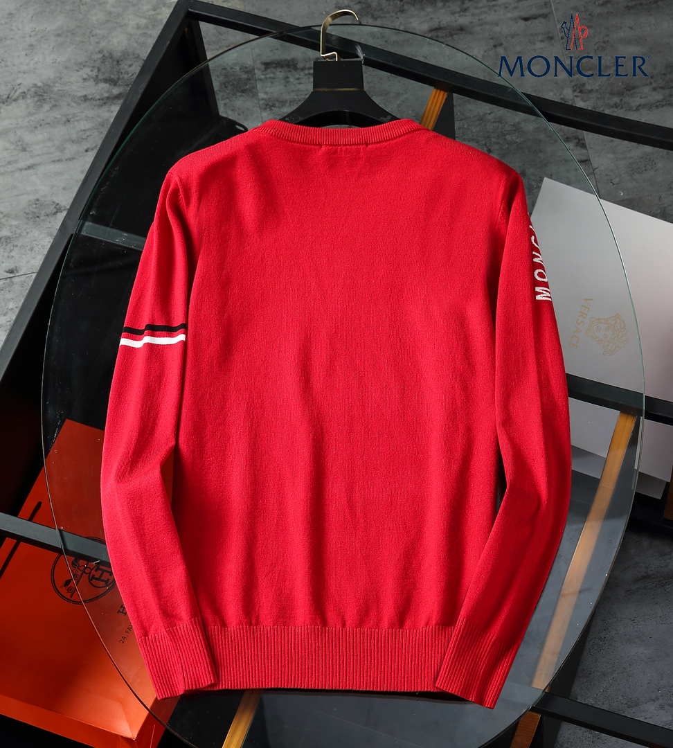 Moncler Men's H10919C00021 Designer Logo Wool Blend Cardigans Sweater M70016