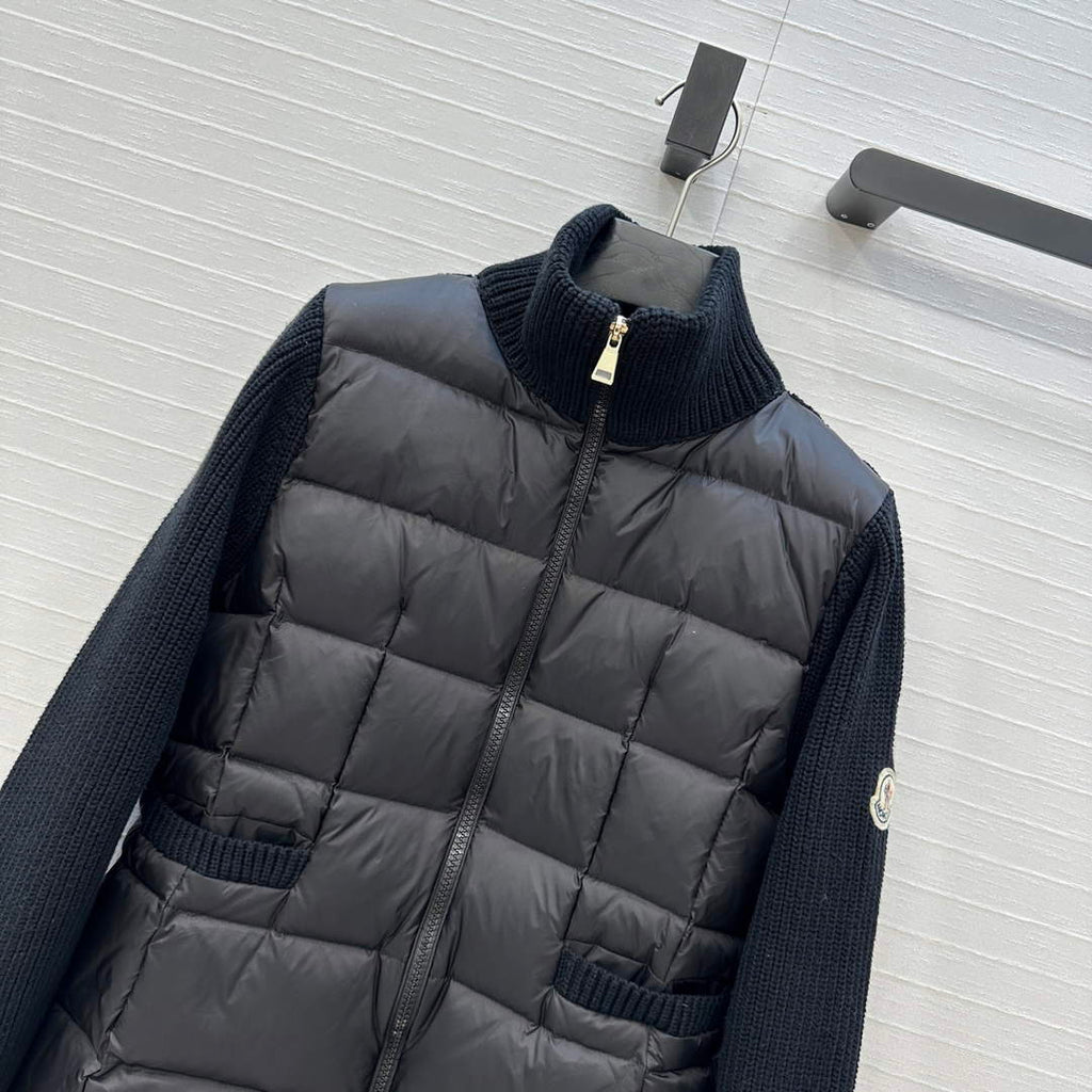Moncler Women Knitted patchwork  Down Jacket M66012