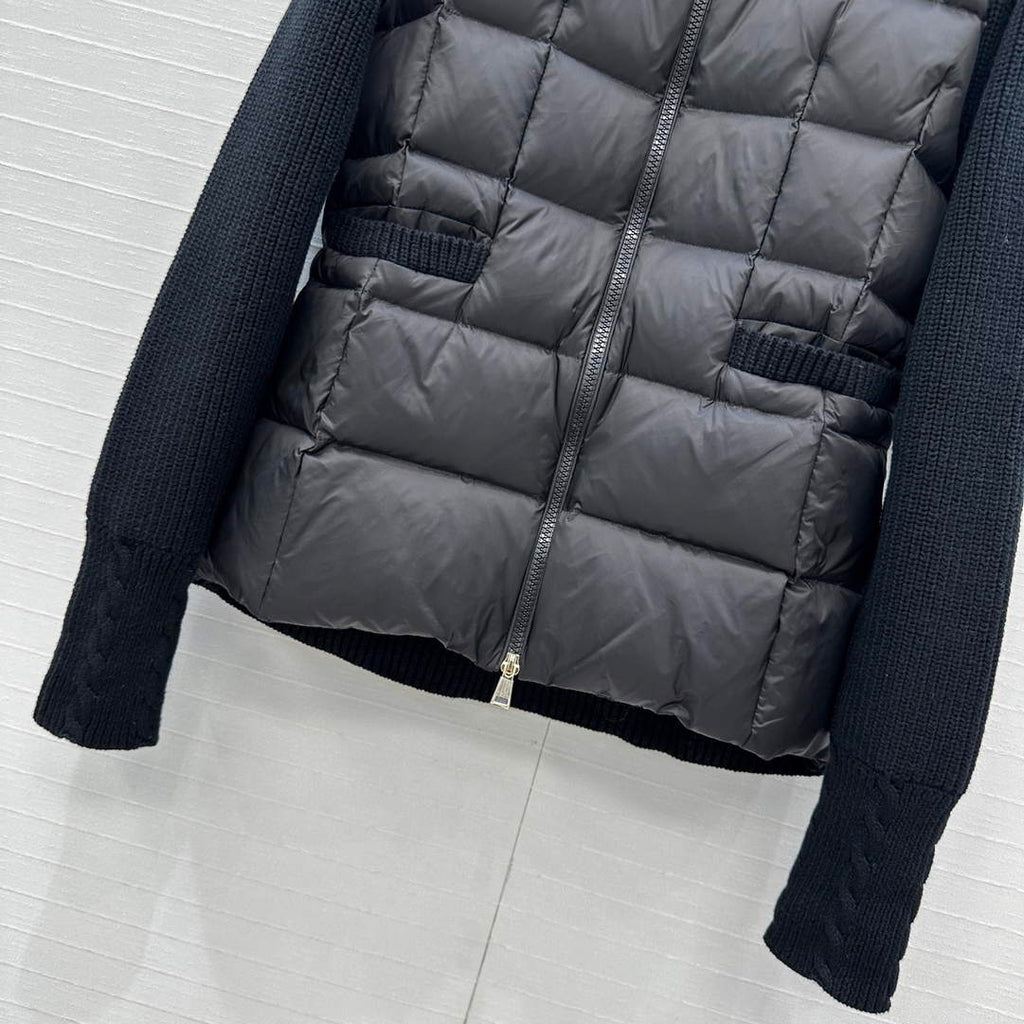 Moncler Women Knitted patchwork  Down Jacket M66012