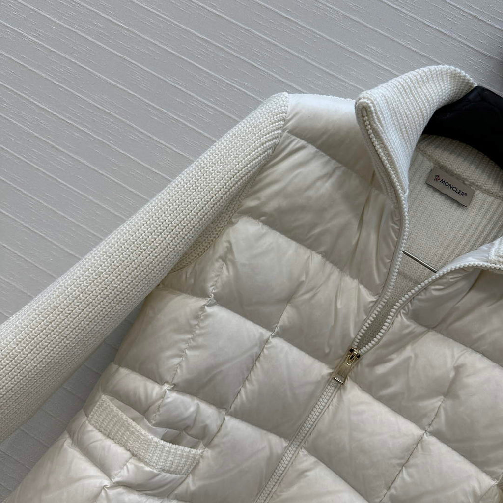 Moncler Women Knitted patchwork  Down Jacket M66013