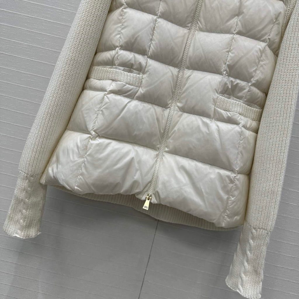 Moncler Women Knitted patchwork  Down Jacket M66013