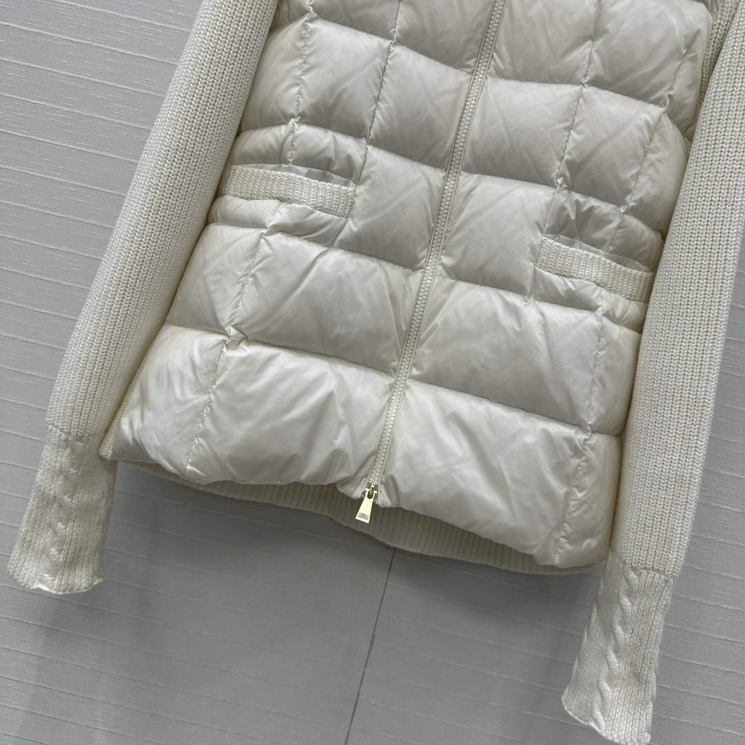 Moncler Women Knitted patchwork  Down Jacket M66013