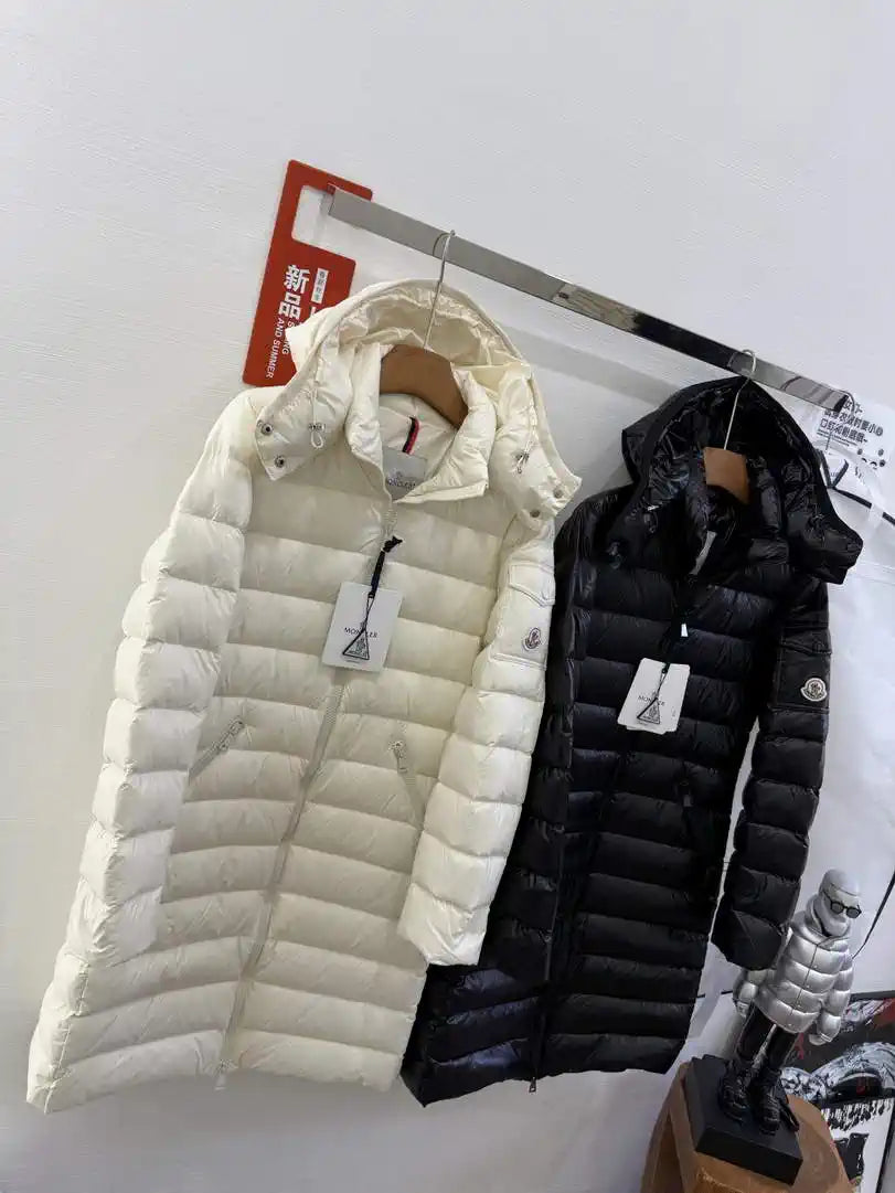 Moncler Women Matte nylon fabric Long Down Jacket M66027