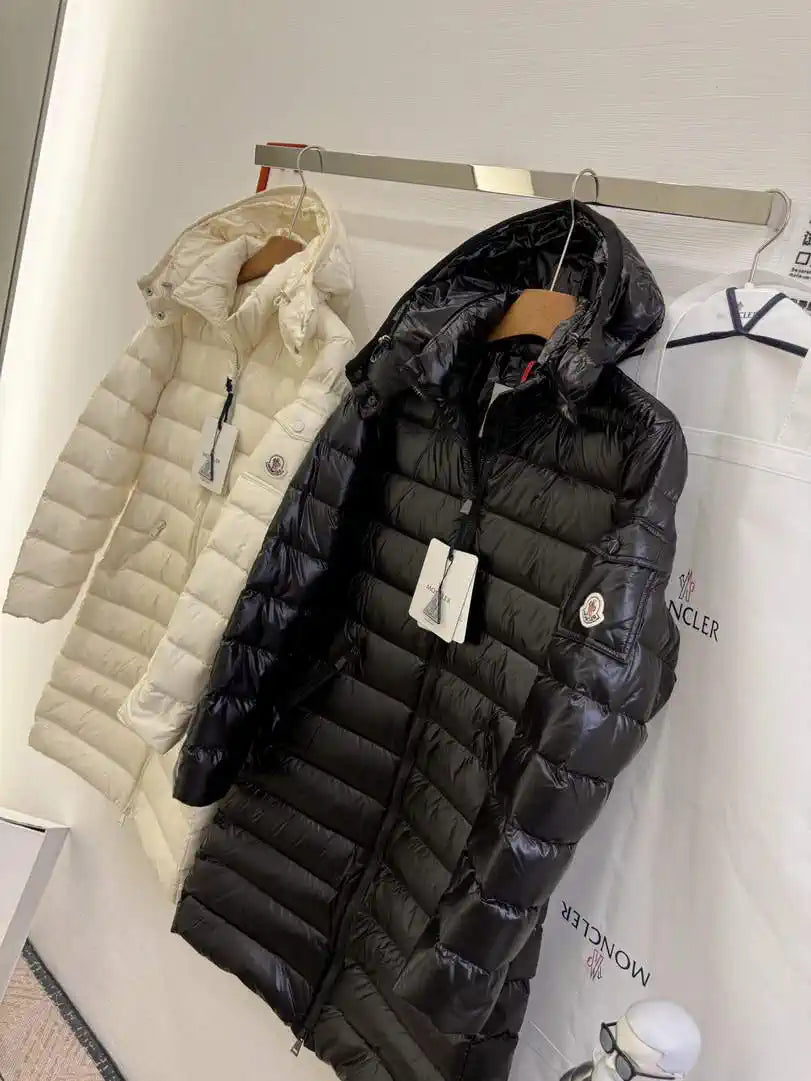 Moncler Women Matte nylon fabric Long Down Jacket M66027