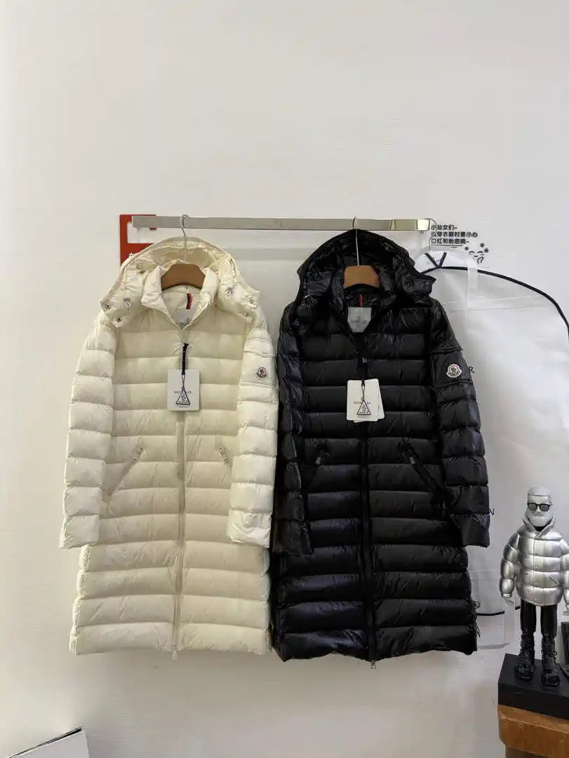 Moncler Women Matte nylon fabric Long Down Jacket M66027