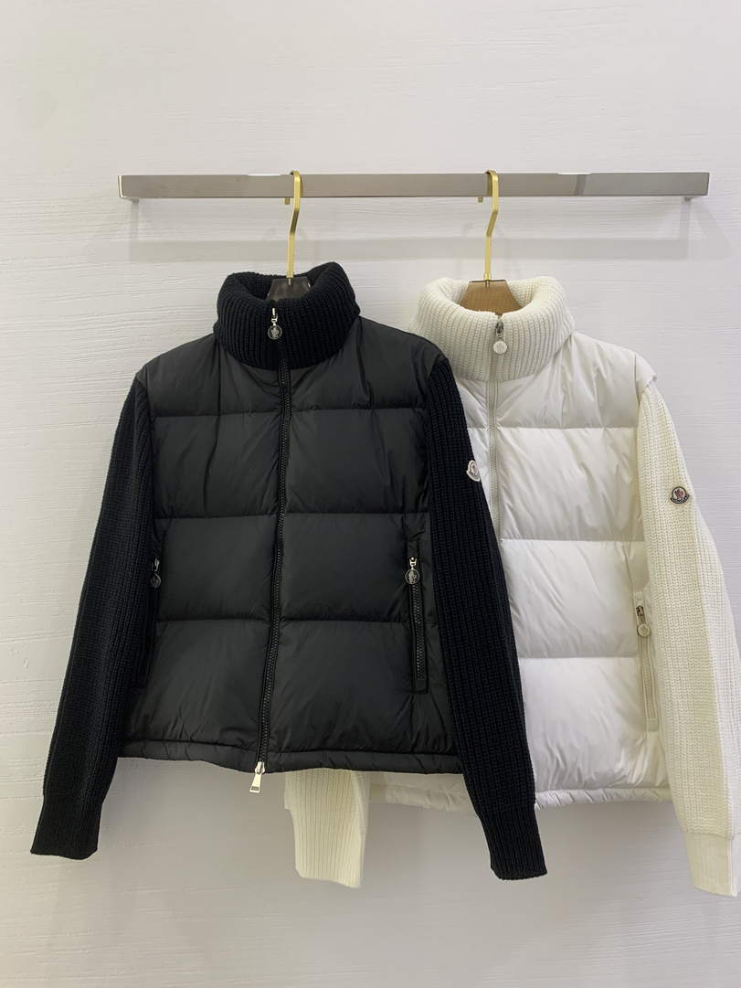 Moncler Women Men TRICOT patchwork  Down Jacket M66025