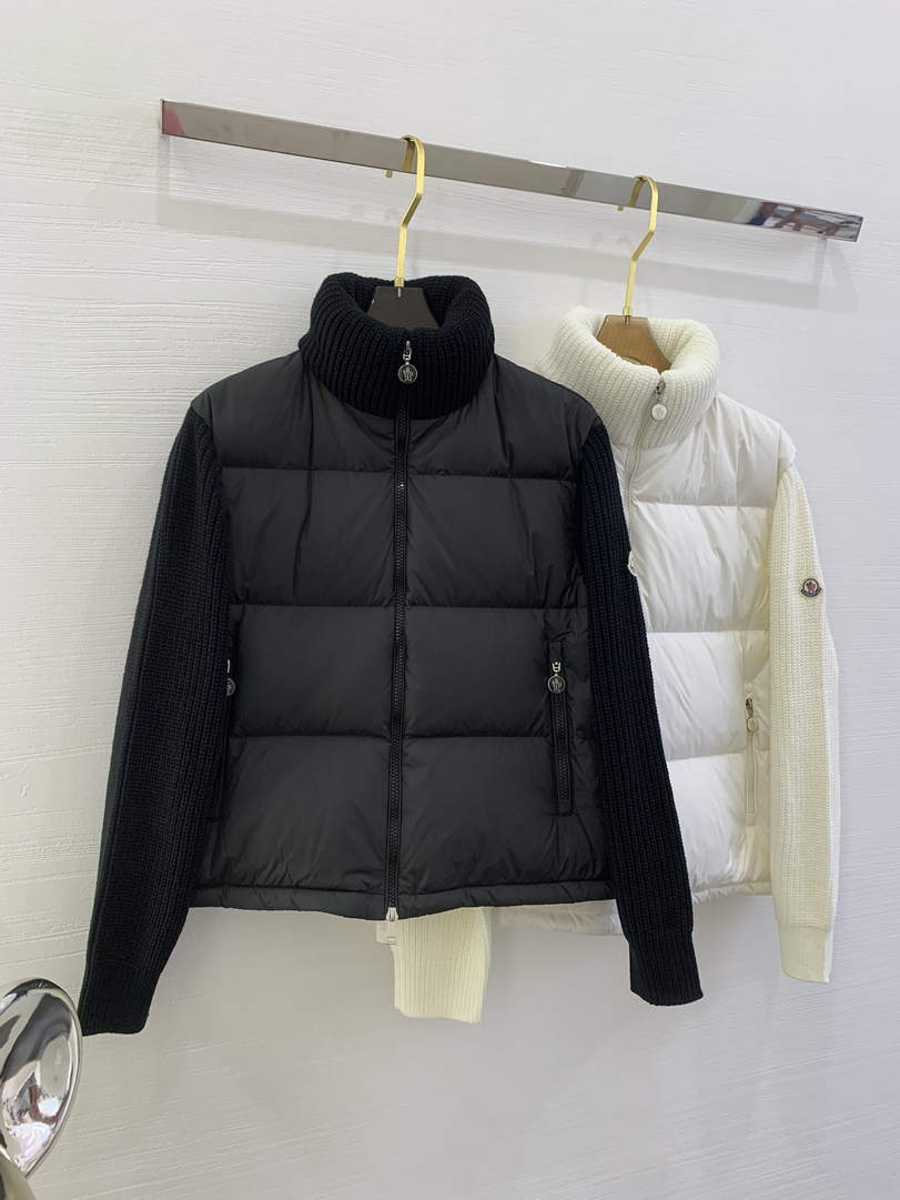 Moncler Women Men TRICOT patchwork  Down Jacket M66025