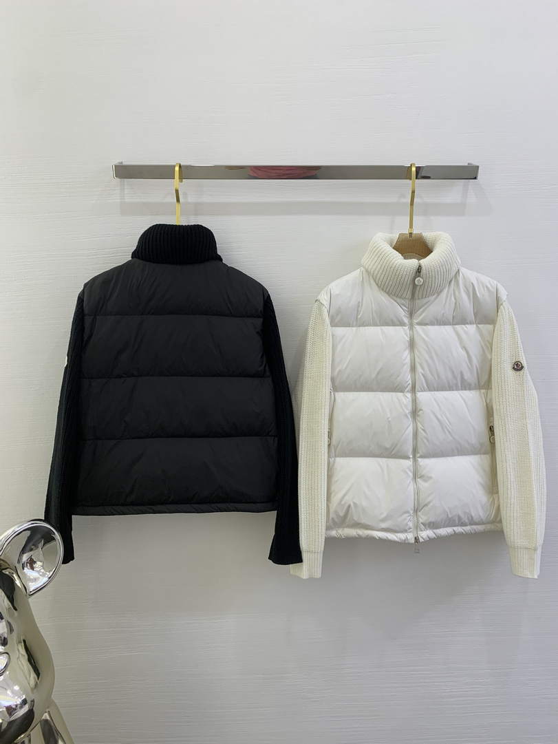 Moncler Women Men TRICOT patchwork  Down Jacket M66025