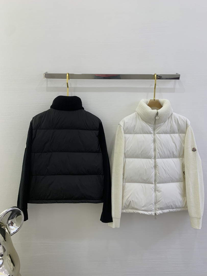Moncler Women Men TRICOT patchwork  Down Jacket M66025