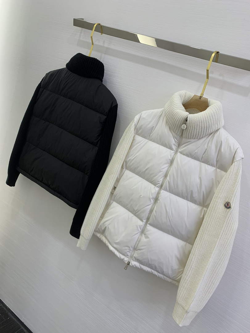 Moncler Women Men TRICOT patchwork  Down Jacket M66025