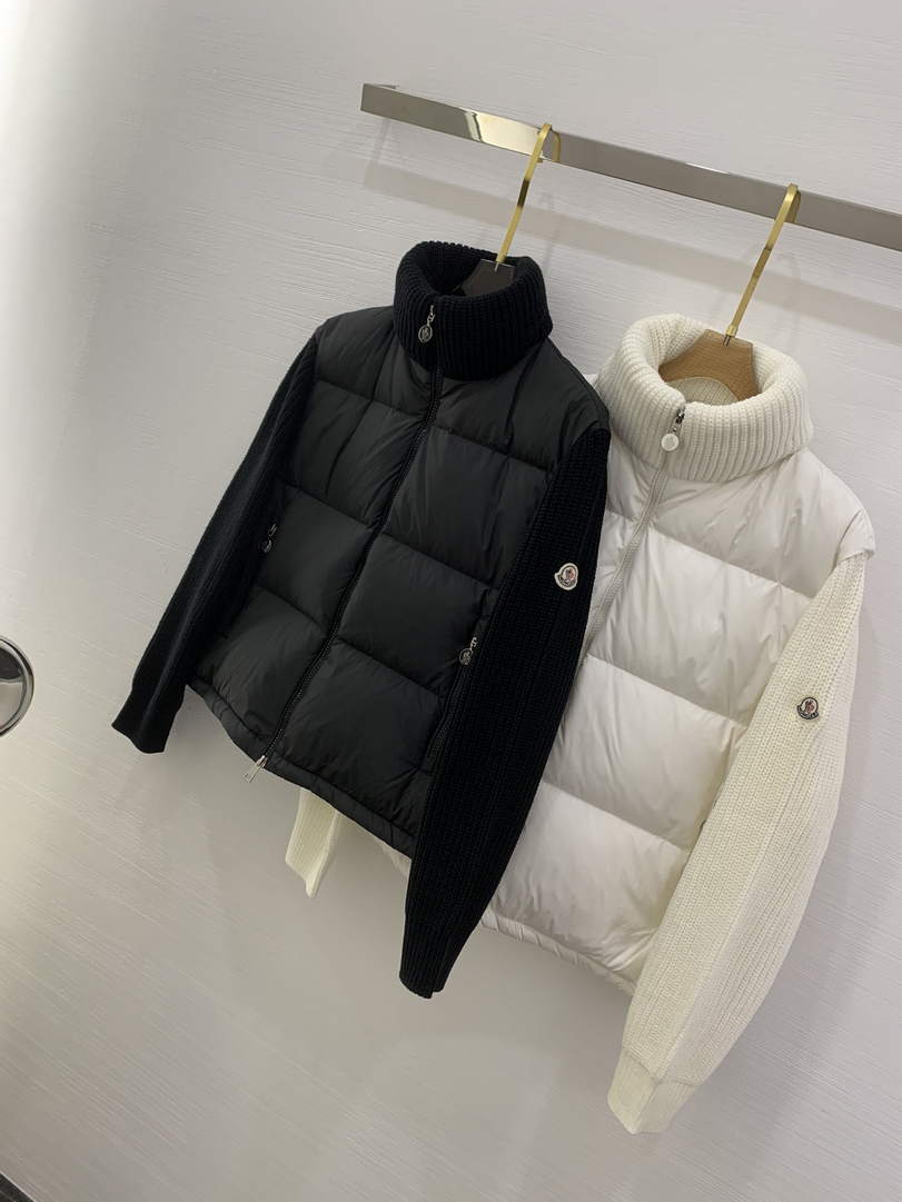 Moncler Women Men TRICOT patchwork  Down Jacket M66025