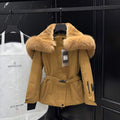 Moncler Women Shawl fur collar ski suit Down Jacket M66017