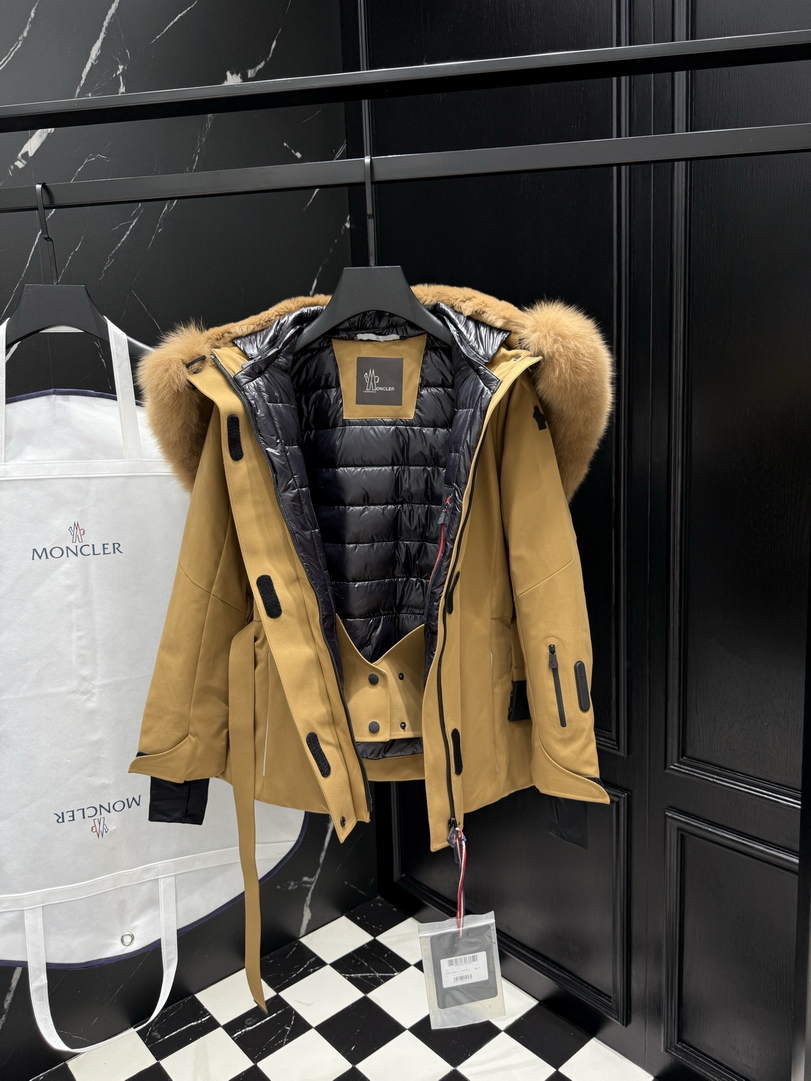 Moncler Women Shawl fur collar ski suit Down Jacket M66017