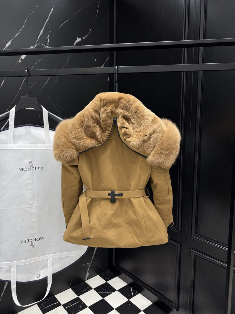 Moncler Women Shawl fur collar ski suit Down Jacket M66017