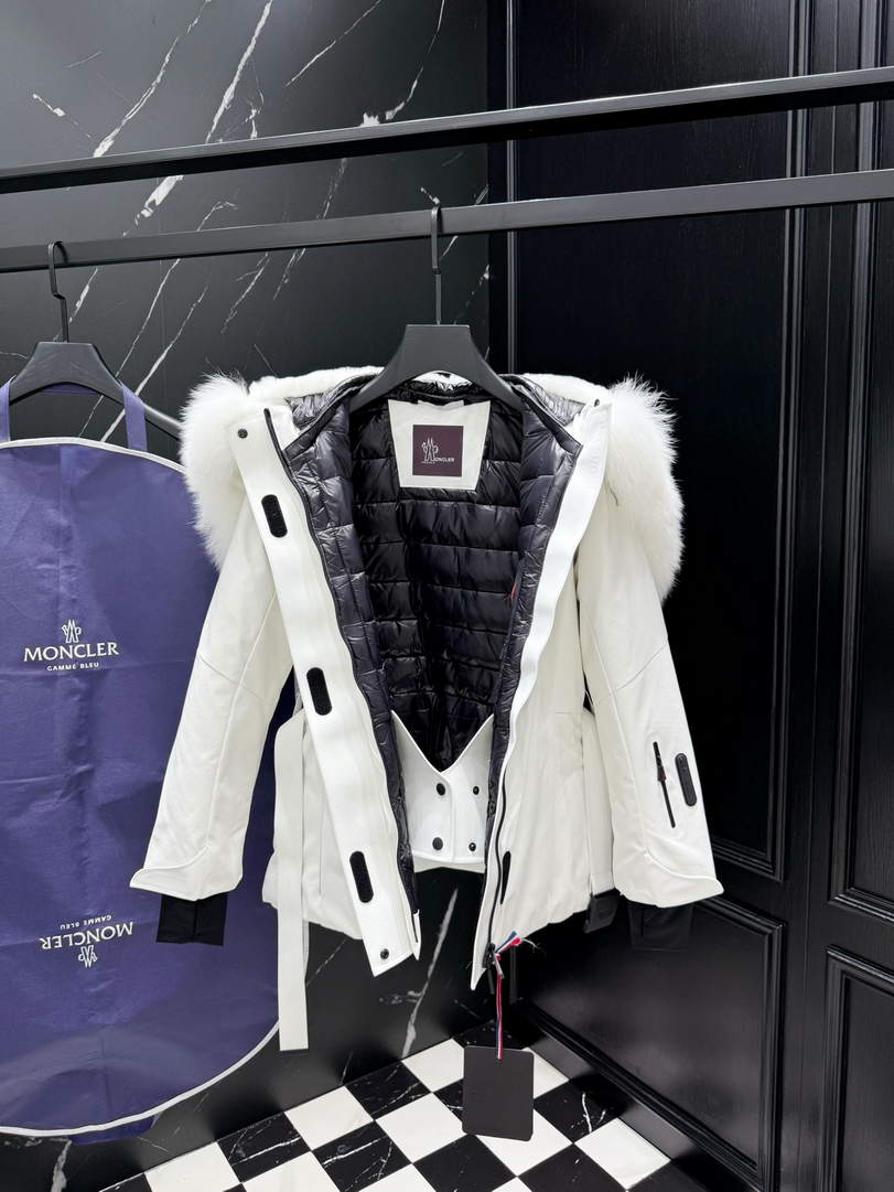 Moncler Women Shawl fur collar ski suit Down Jacket M66018