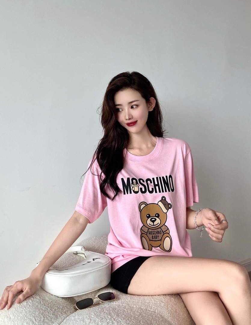 Moschino Women's T-Shirts Designer Clothing Pink 38090