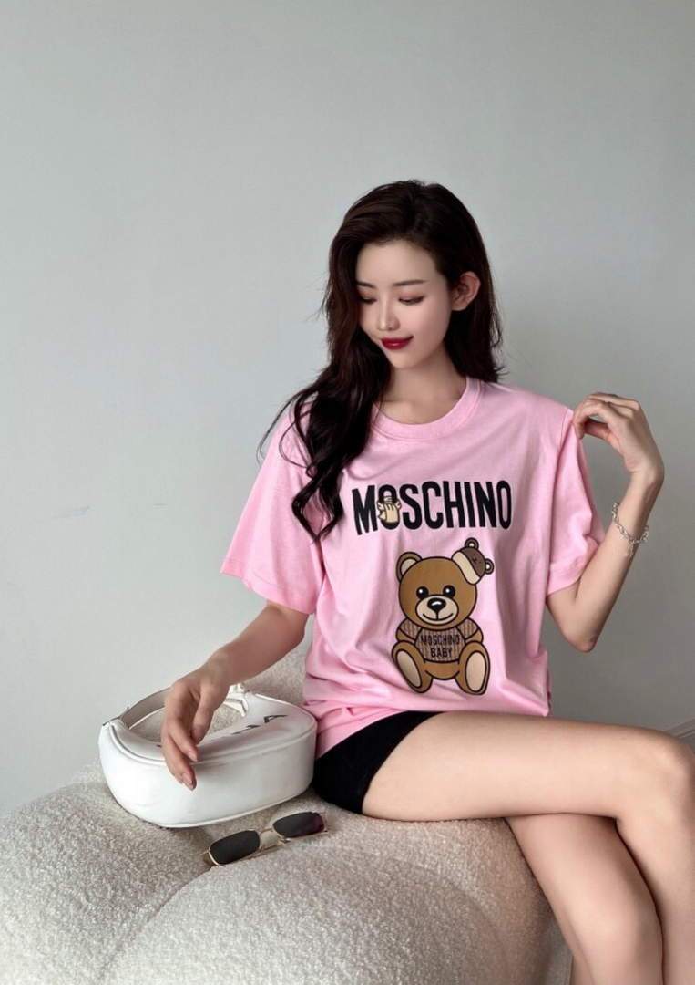 Moschino Women's T-Shirts Designer Clothing Pink 38090