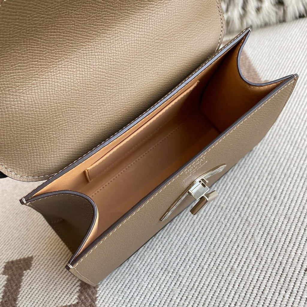 Moynat MC8L7V Elephant Gray Poudre Gabrielle BB Silver Hardware Mt1003