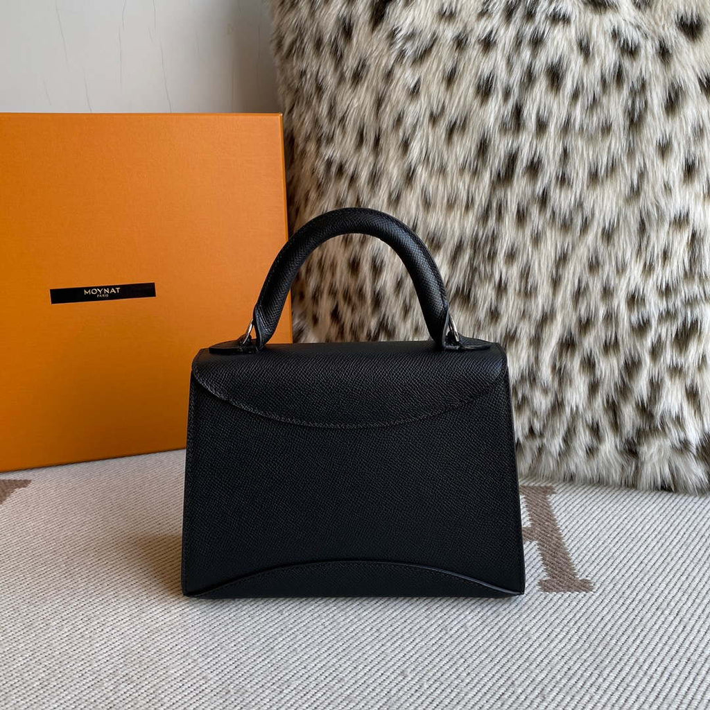 Moynat MC8L7V Black Poudre Gabrielle BB Silver Hardware Mt1002