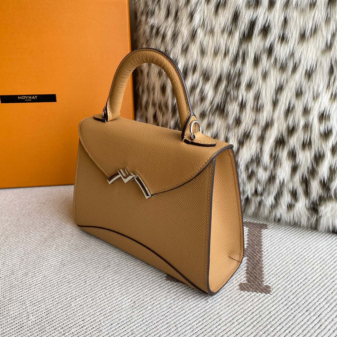 Moynat MC8L7V Light Brown Poudre Gabrielle BB Silver Hardware Mt1005