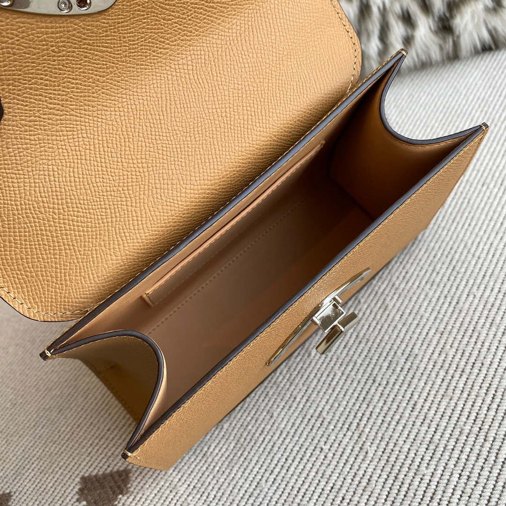Moynat MC8L7V Light Brown Poudre Gabrielle BB Silver Hardware Mt1005